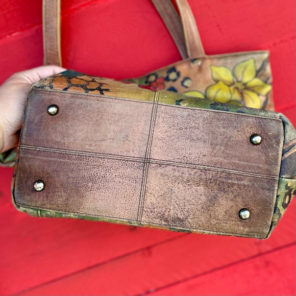 Vintage Anuschka hand painted leather shoulder bag - Picture 15 of 16